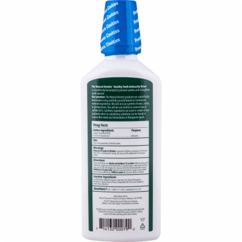 The Natural Dentist Healthy Teeth™ Fresh Mint Fluoride Rinse Perspective: back