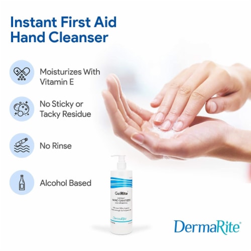 GelRite Ethyl Alcohol Scented Hand Sanitizer 16 oz. Pump Bottle 1 Ct Perspective: back