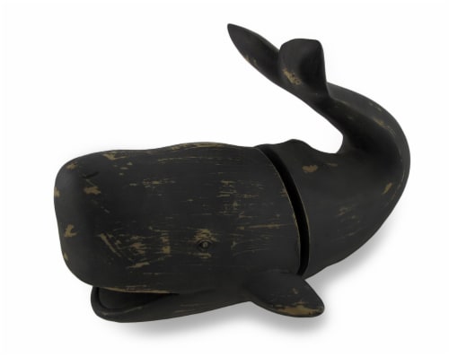 Distressed Finish Whale Top and Tail Bookends Set of 2 Perspective: back