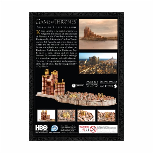 4D Cityscape Game of Thrones: Kings Landing Puzzle Perspective: back