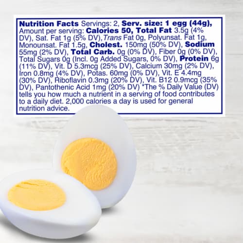 Eggland's Best Hard Cooked Eggs, White, 2 Count Perspective: back