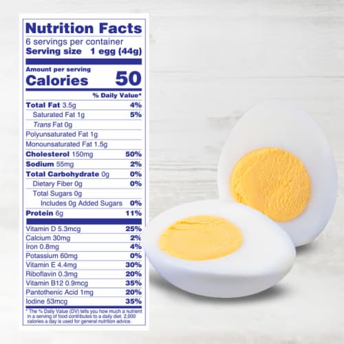 Eggland's Best Cage Free Hard Cooked Peeled Eggs, 6 count Perspective: back