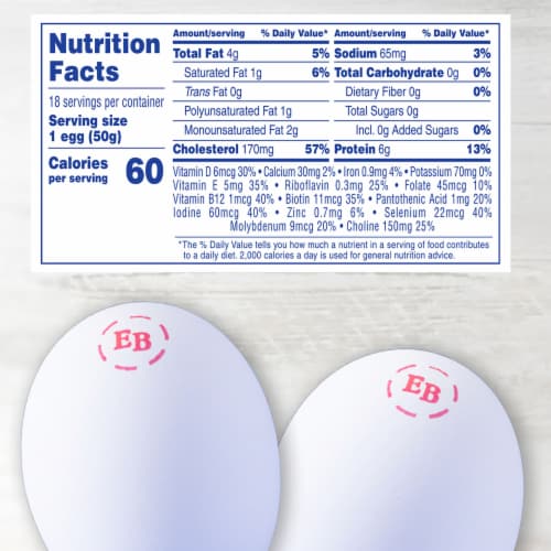 Eggland's Best Cage Free Large White Eggs, 18 count Perspective: back