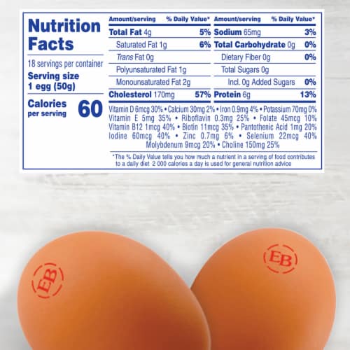 Eggland's Best Free Range Large Brown Eggs, 12 count Perspective: back