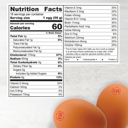 Eggland's Best 100% USDA Organic Certified Large Brown Eggs Perspective: back