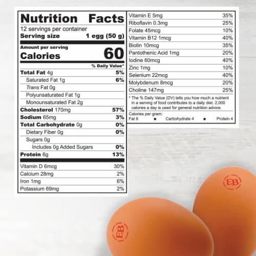 Eggland's Best Cage Free Large Brown Organic Eggs Perspective: back