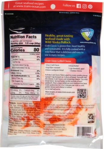 Trans-Ocean® Crab Classic Flake Style Imitation Crab Perspective: back