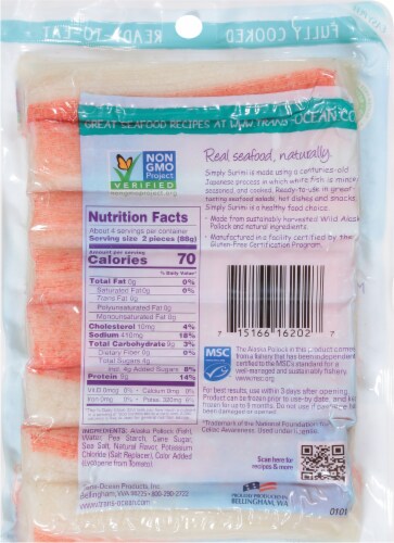 Trans-Ocean® Simply Surimi® Seafood Stick Style Imitation Crab Perspective: back