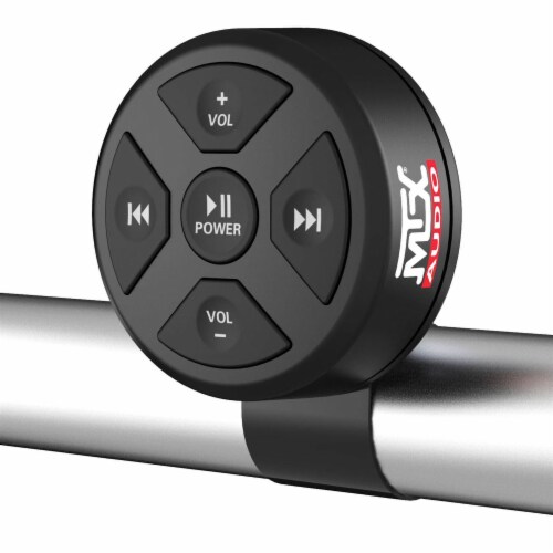 MTX MUDBTRC Universal Boat Motorcycle Bluetooth Audio Receiver & Remote Control Perspective: back