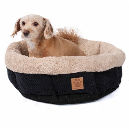 Petmate 7075995 SnooZZy Mod Chic Small Soft Round Shearling Dog Bed Black 1 Piece Pick n Save