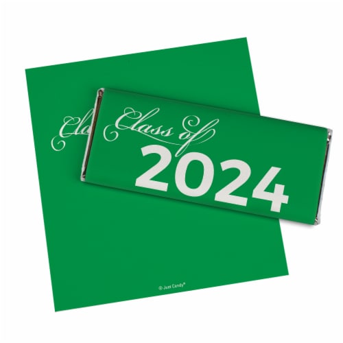 36ct Green Graduation Candy Party Favors Class of 2024 Wrapped