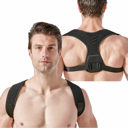 Adjustable Back Brace Shoulder Belt Posture Support Correction Band Body  Posture Corrector, 1 pc - Metro Market