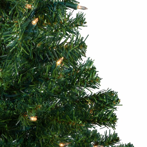 Northlight 3' Pre-Lit Medium Mixed Classic Pine Artificial Christmas Tree - Clear Lights Perspective: back