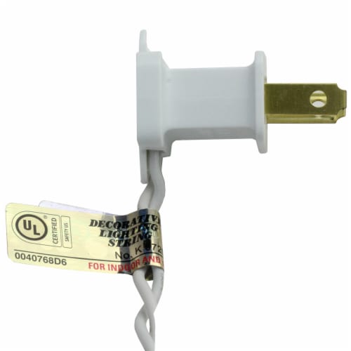 Brite Star 60 White LED Icicle Mini Christmas Lights - 5.75 ft White Wire Perspective: back
