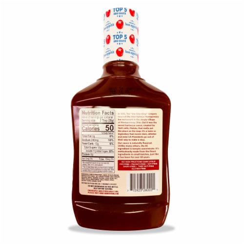Montgomery Inn Sweet & Tangy Original BBQ Sauce Perspective: back