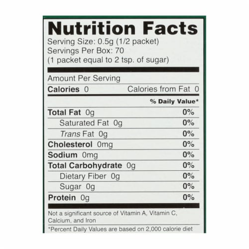 Wisdom Natural SweetLeaf Stevia Sweetener 35 Packets - 1 oz (28.3 g) Perspective: back