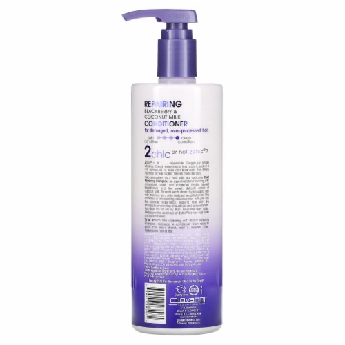 Giovanni 2chic Repairing Conditioner For Damaged Over-Processed Hair Blackberry + Perspective: back
