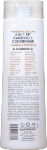 Giovanni® Professional Pet Care Oatmeal & Coconut 2-in-1 Pet Shampoo & Conditioner Perspective: back