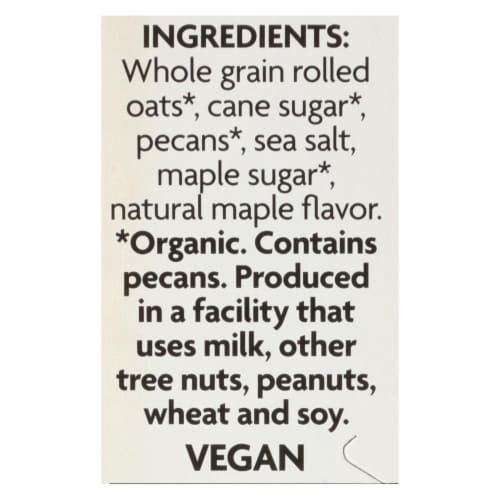 Nature's Path Hot Oatmeal - Maple Nut - Case of 6 - 14 oz. Perspective: back