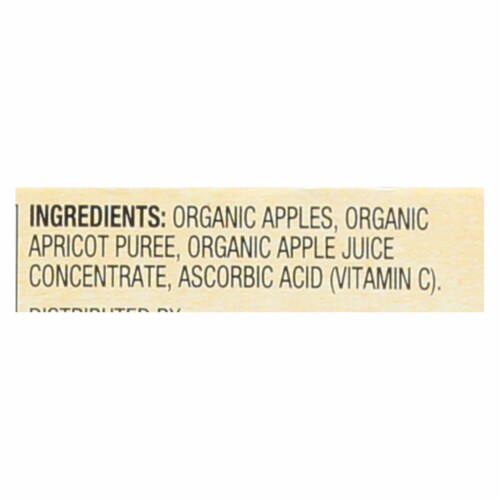 Santa Cruz Organic Apple Sauce - Apricot - Case of 12 - 4 oz. Perspective: back