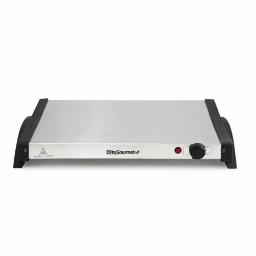 Elite Dual Tray Stainless Steel Buffet Server - Silver Perspective: back