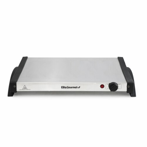 Elite Dual Tray Stainless Steel Buffet Server - Silver Perspective: back