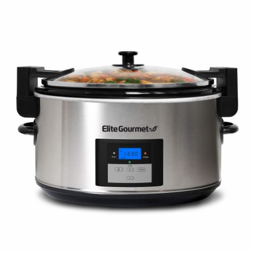 Elite Gourmet Stainless Steel Programmable Slow Cooker, 8.5 qt - Smith's  Food and Drug