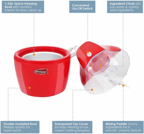 Rise by Dash RPIC100GBRR04 Ice Cream Maker, Red