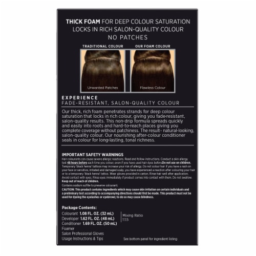John Frieda Brilliant Brunette 4N Dark Natural Brown Precision Foam Hair Color Perspective: back