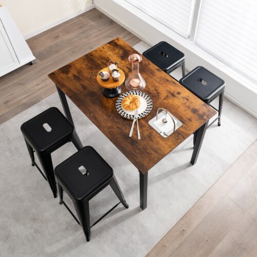 Slickblue 24 Inch Set of 4 Tolix Style Counter Height Barstool Stackable Chair 4 Units King Soopers