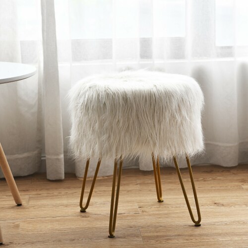 Fluffy stool chair discount
