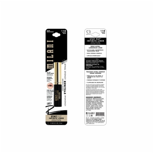 Milani Stay Put Infinite Eyeliner Up to Waterproof 24 Hour Wear + Sweat-Proof 110 Black Perspective: back