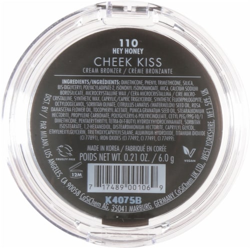 Milani Cheek Kiss Cream Bronzer Ultra-Blendable Formula 110 Hey Honey Perspective: back