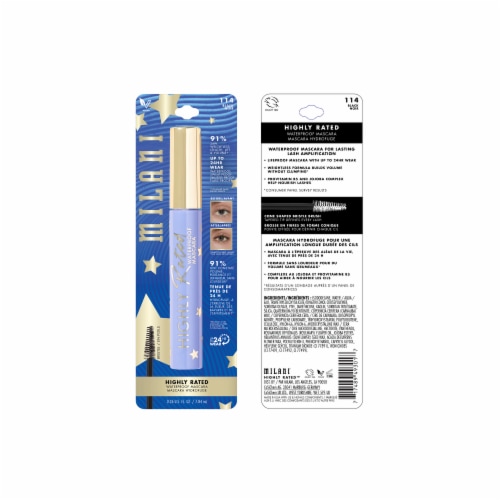 Milani Highly Rated Waterproof Mascara Up to 24 hrs. of Wear 114 Black Perspective: back