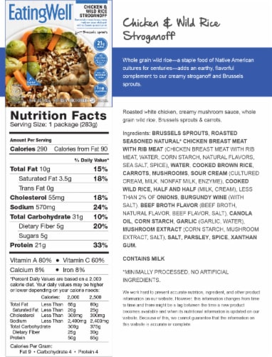 EatingWell Chicken & Wild Rice Stroganoff Frozen Meal Perspective: back