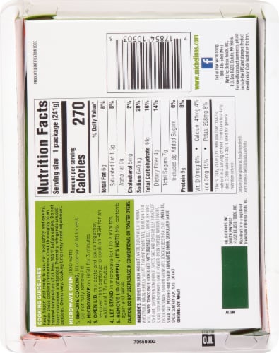 Michelina's Authentico Spaghetti with Meat Sauce Frozen Meal Perspective: back