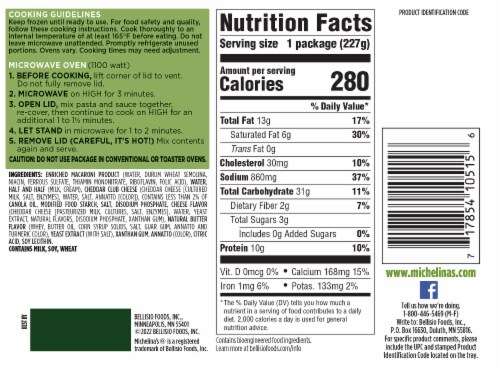Michelina's® Macaroni & Cheese Frozen Meal Perspective: back