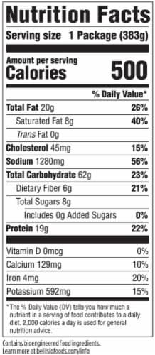Michelina's Grande™ Italian Sausage Pasta Frozen Meal Perspective: back