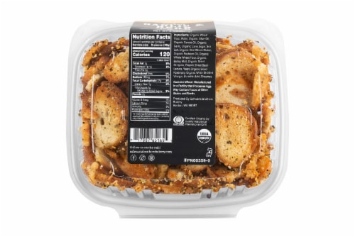 Schwartz Brothers Bakery Organic Garlic & Herb Bagel Chips Perspective: back