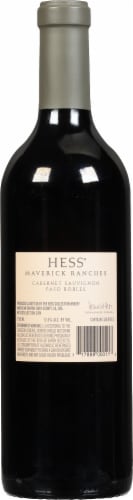 Hess Maverick Ranches MVRK Cabernet Sauvignon, Paso Robles 750ml Perspective: back