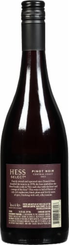 Hess Select Central Coast Pinot Noir Red Wine Perspective: back