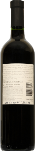 Bodega Norton Malbec Perspective: back
