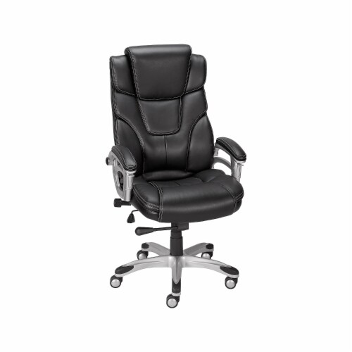 Staples Baird Bonded Leather Managers Chair Black 23234 1 Fred
