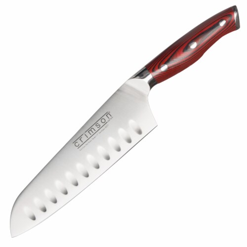 Ergo Chef CRIMSON 7" Santoku w/ G10 Handle Perspective: back