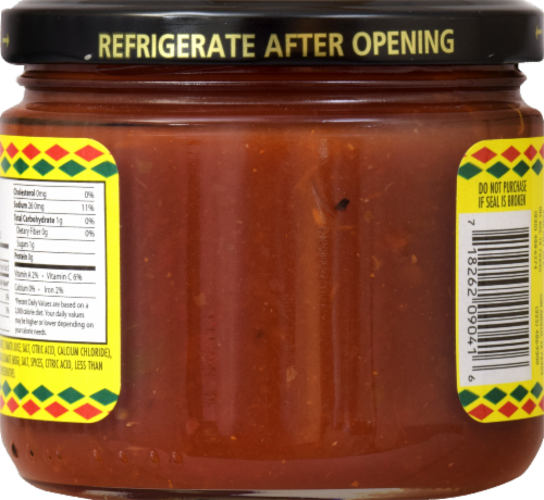 Julio's Home Style Hot Salsa Perspective: back