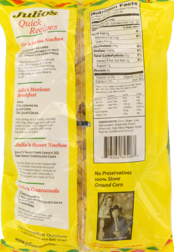 Julios Original Seasoned Tortilla Chip Perspective: back