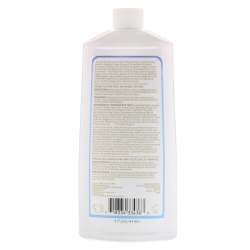 Desert Essence® Coconut Oil Mouthwash Coconut Mint Perspective: back