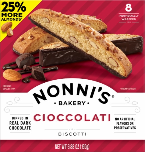 Nonni's Cioccolati Biscotti Cookies Perspective: back