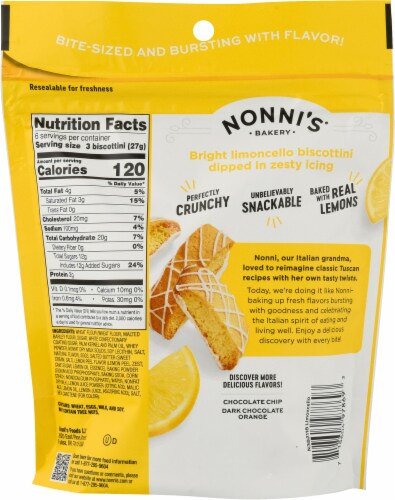 Nonni's® Limoncello Biscotti Bites Perspective: back