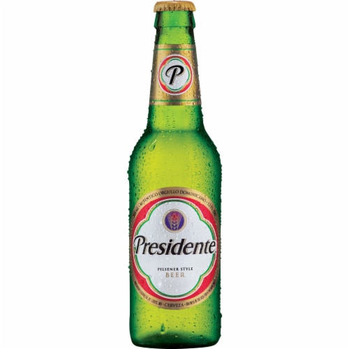 Presidente Pilsener Beer Perspective: back